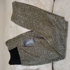 Forever 21 long pants gold/black sequins